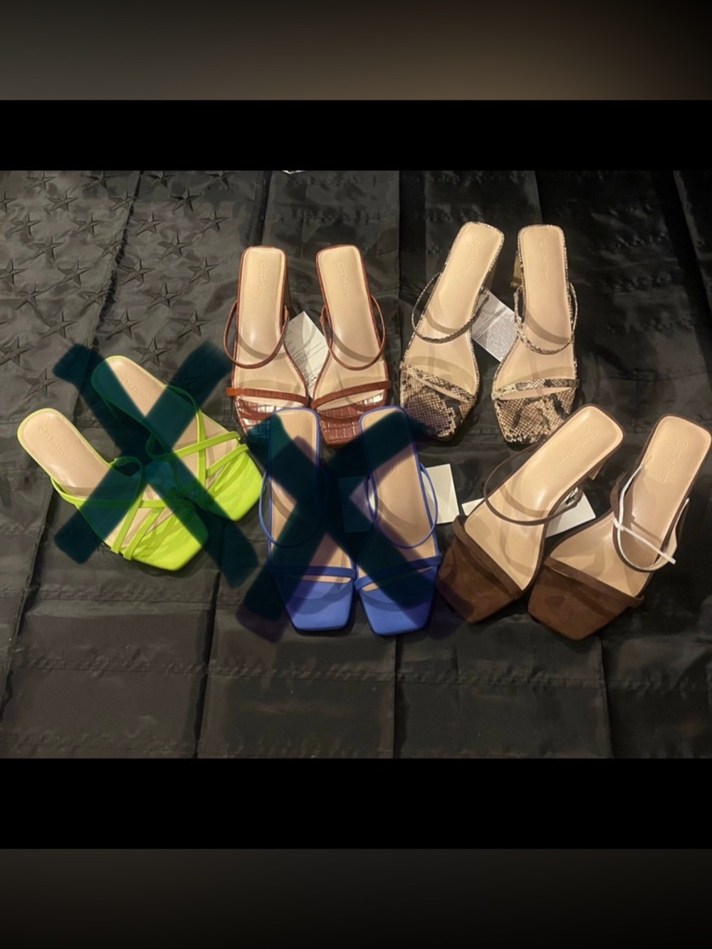 the Drop /Dream Pairs- Bundle, Brown, Green-Sz 6.5, Brown Croc-Sz12 & Snake-12